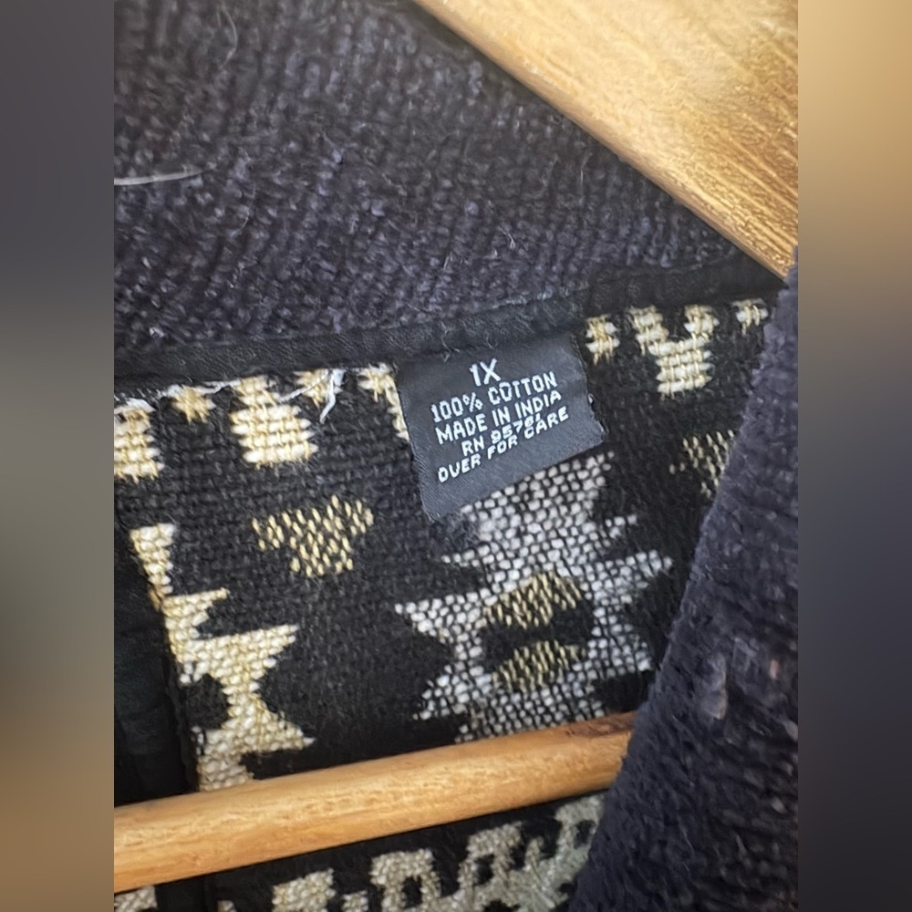 New Identity size 1X tapestry western Aztec cropped jacket - Picture 5 of 11